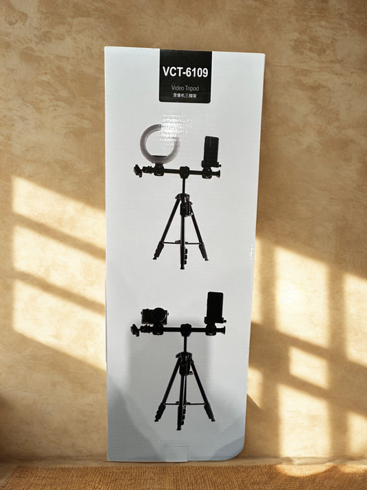 🎥 YUNTENG VCT-6109 Heavy-Duty Video Tripod | Fluid Pan Head | Studio-Grade Stability 🎥