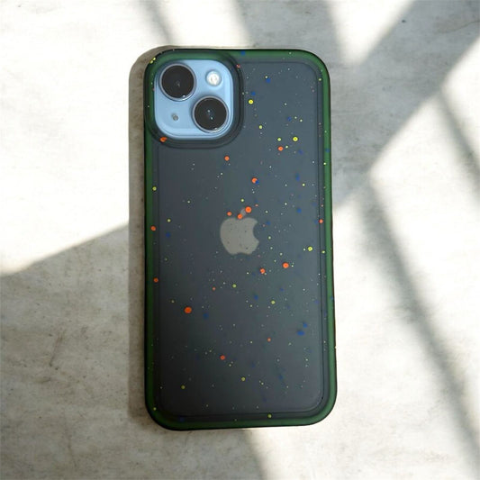 🔥 Sleek & Stylish Translucent Case Whit Green Border For iPhone 13 🔥