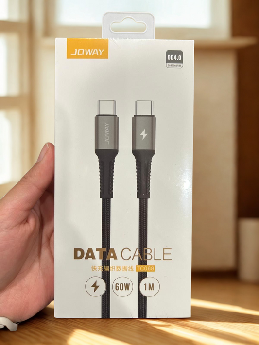 🔥 60W Ultra-Durable Braided Fast Charging Cable C Tipe - 1M (TCO68) 🔥