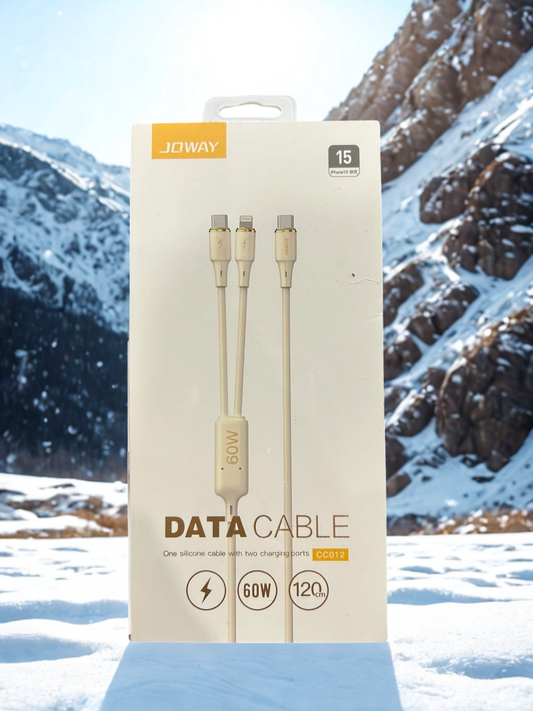 🔥 60W Ultra-Compact Dual-Port Charging Cable - 12cm (CC012) 🔥