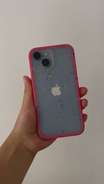 🔥 Sleek & Stylish Translucent Case Whit Pink Border For iPhone 13 🔥